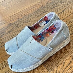 BOBS Skechers Shoes High Jinx Espadrille Wedges Taupe Women's Size US 9 34101